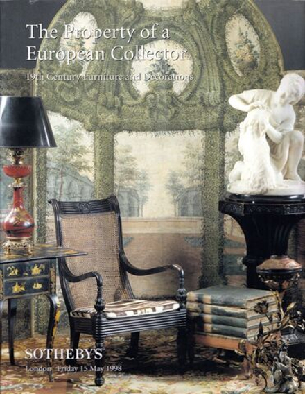 Каталог аукциона Sotheby's, Частная европейская коллекция: Мебель и предметы интерьера XIX века от 15 мая 1998 года
