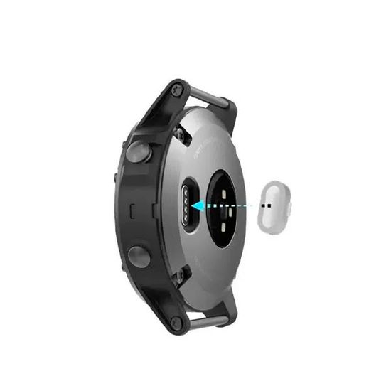 Защитная заглушка зарядного отверстия часов Garmin Fenix, Forerunner, Instinct, Venu, Vivoactive и др. (белая)