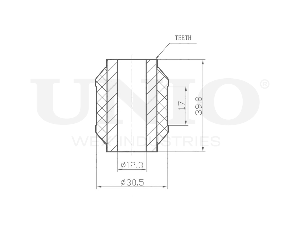 Сайлентблок внутренний задней поперечной тяги UNIO RMP-20157