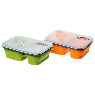 Силиконовый контейнер 2-отсека с ловилкой Tramp TRC-090 900мл -