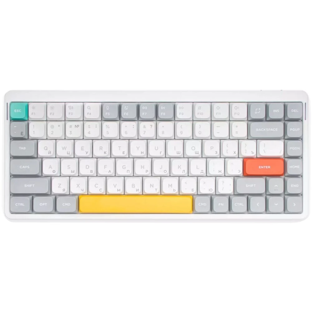 Беспроводная механическая клавиатура QMK Nuphy AIR75v2 Ionic White, RGB, Hot Swap, Wisteria Switch (AIR75v2-IW-23)