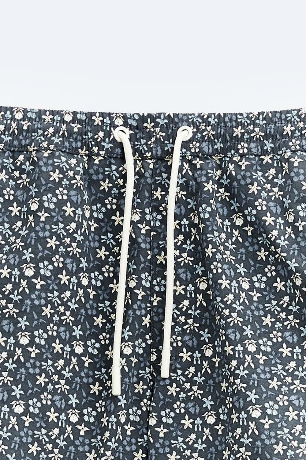 ZARA ПЛАВКИ С ЦВЕТОЧНЫМ ПРИНТОМ, СЕРО-СИНИЙ