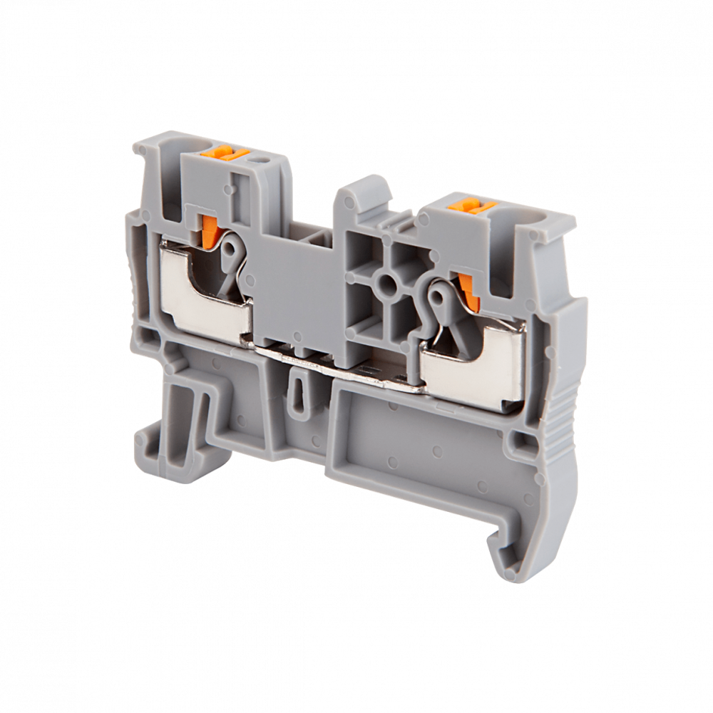 Клемма push-in проходная, 2.5 мм², серая MTP-2.5 арт:136784