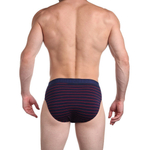 Мужские трусы-слипы из премиального материала на основе хлопка (Размер: M) (Цвет: синий)