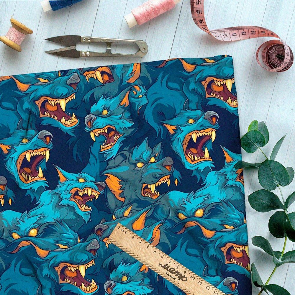 Ткань премиум мембрана ночные волки