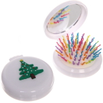 Расчёска массажная складная с зеркалом «Funny friends - Ёлочка», цвет микс, d-6см (пакет с подвесом)