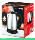 Электрочайник StarWind SKS1053 серебристый/черный