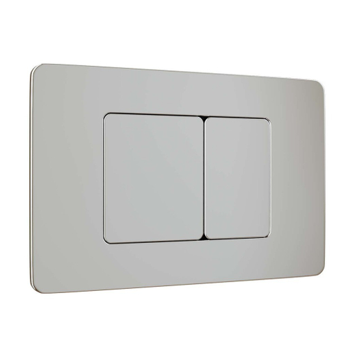 Кнопка смыва WAVE SS03 универсальная, ХРОМ, прямоугольная, НЕРЖ