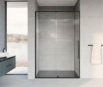 Душевая дверь Arno VPS-1A120CLB, 1200, черный, стекло прозрачное