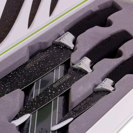 Набор кухонных ножей на магнитной планке Kamille КМ 5148В (4 предмета)