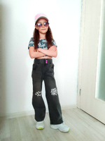 1048 Футболка-топ для девочки рибана набивка (72-140)