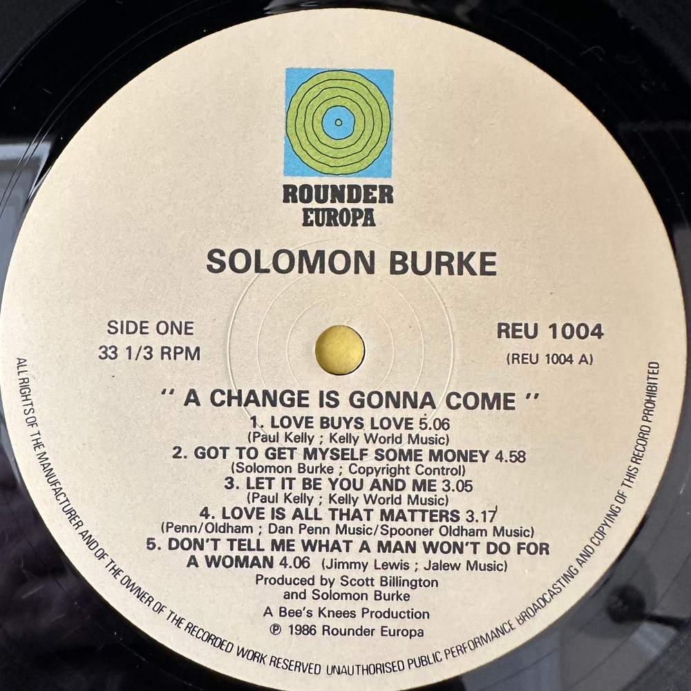 Solomon Burke - A Change Is Gonna Come (Англия 1986г.)