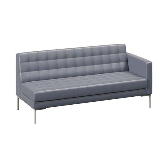 Форест Секция с подлокотником трехместная FR-SP-03 (L) Oregon 17/Металл Серый 1850*800*840