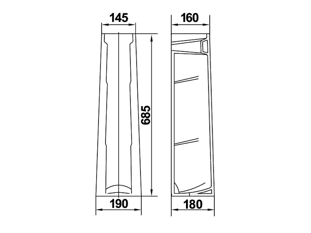 Пьедестал для умывальника КЕРАМИН Элит-N белый