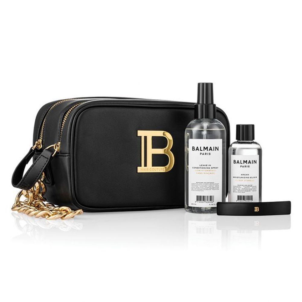 Balmain Hair Couture Клатч черный Signature Pouch