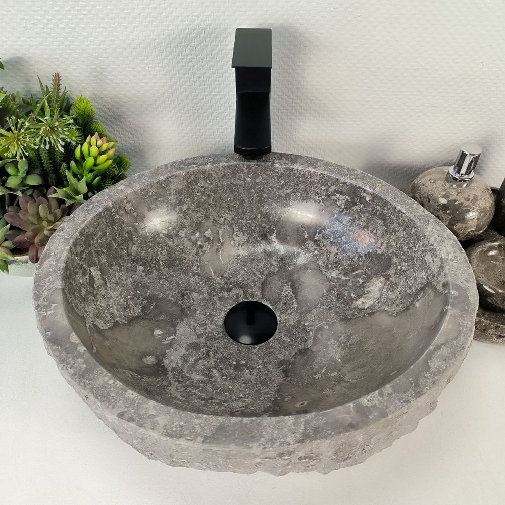 Раковина из мрамора Erozy Grey EM-64522 46*40*15 0187
