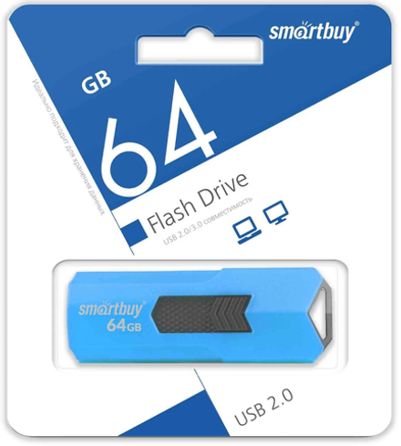 Флешка 64-GB SmartBuy STREAM Blue