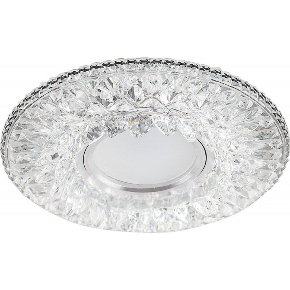 Светильник потолочный встраиваемый со светодиодной подсветкой 15LED*2835 SMD 4000K. MR16 50W G5.3. прозрачный. CD942 с драйвером в комплекте