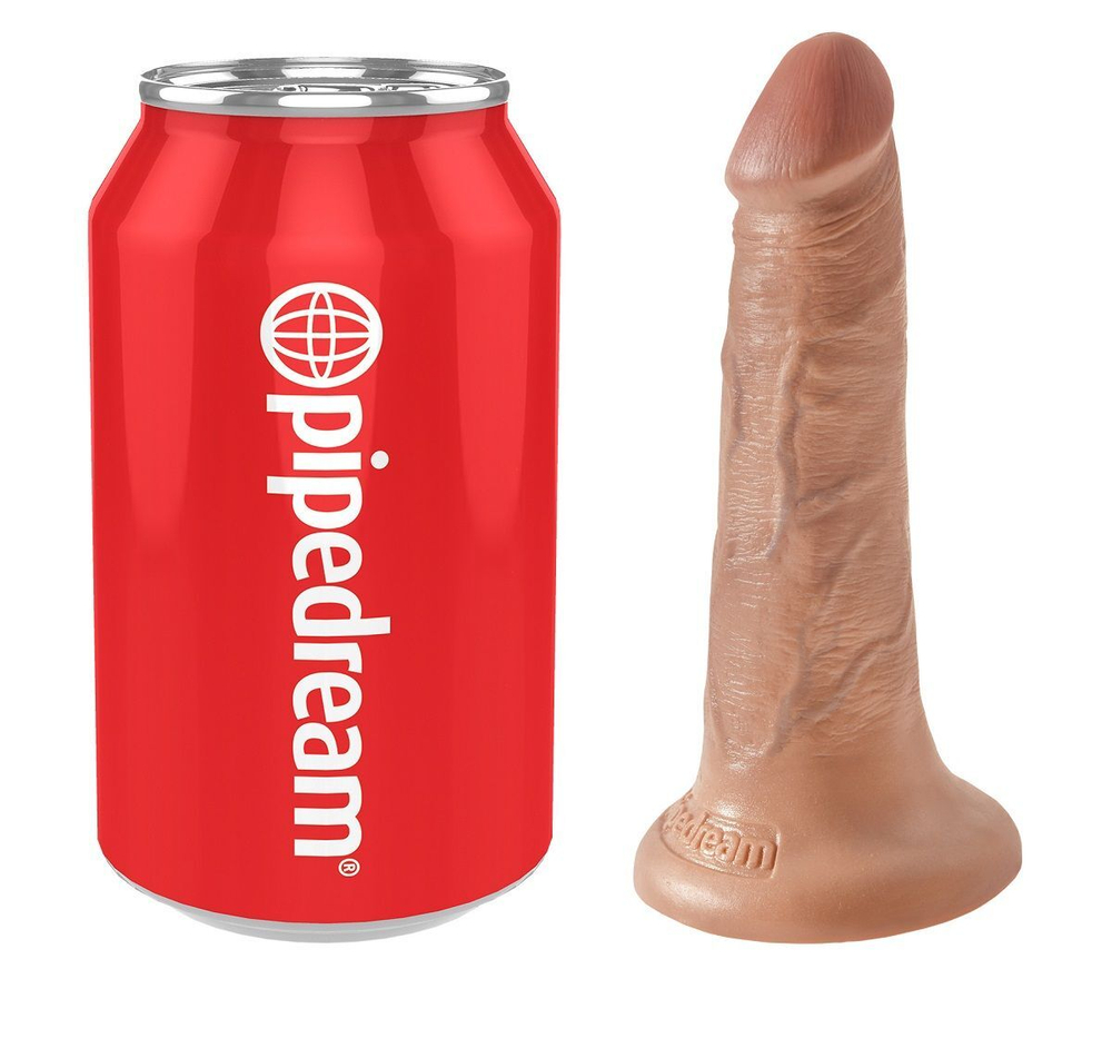 Анальный фаллоимитатор-мулат на присоске 5 Cock - 14 см. (Цвет: кофейный)