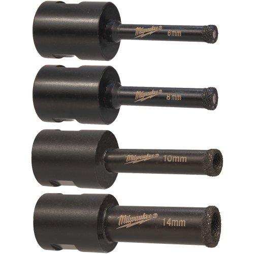 Набор коронок Milwaukee Diamond MAX алмазных 4шт