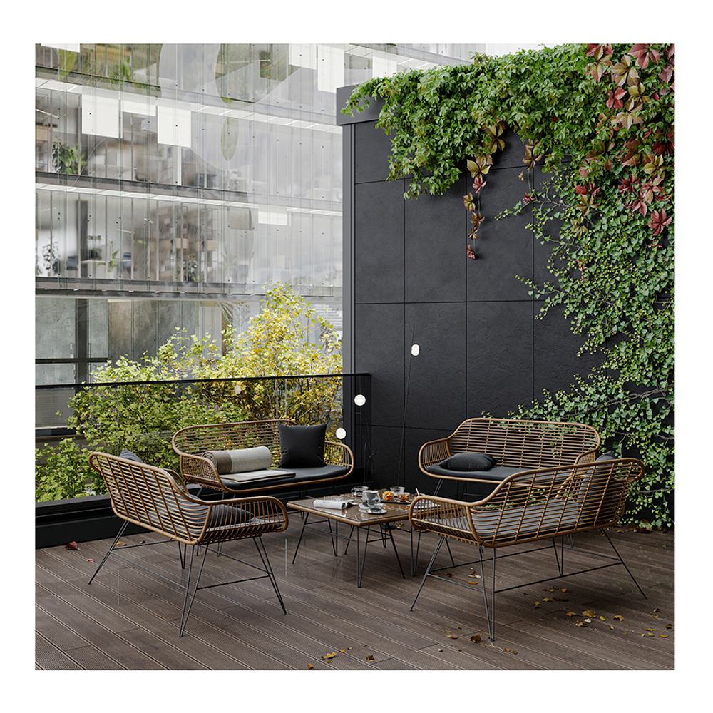 Кушетка vetle bent, 125х68х81 см, ротанг