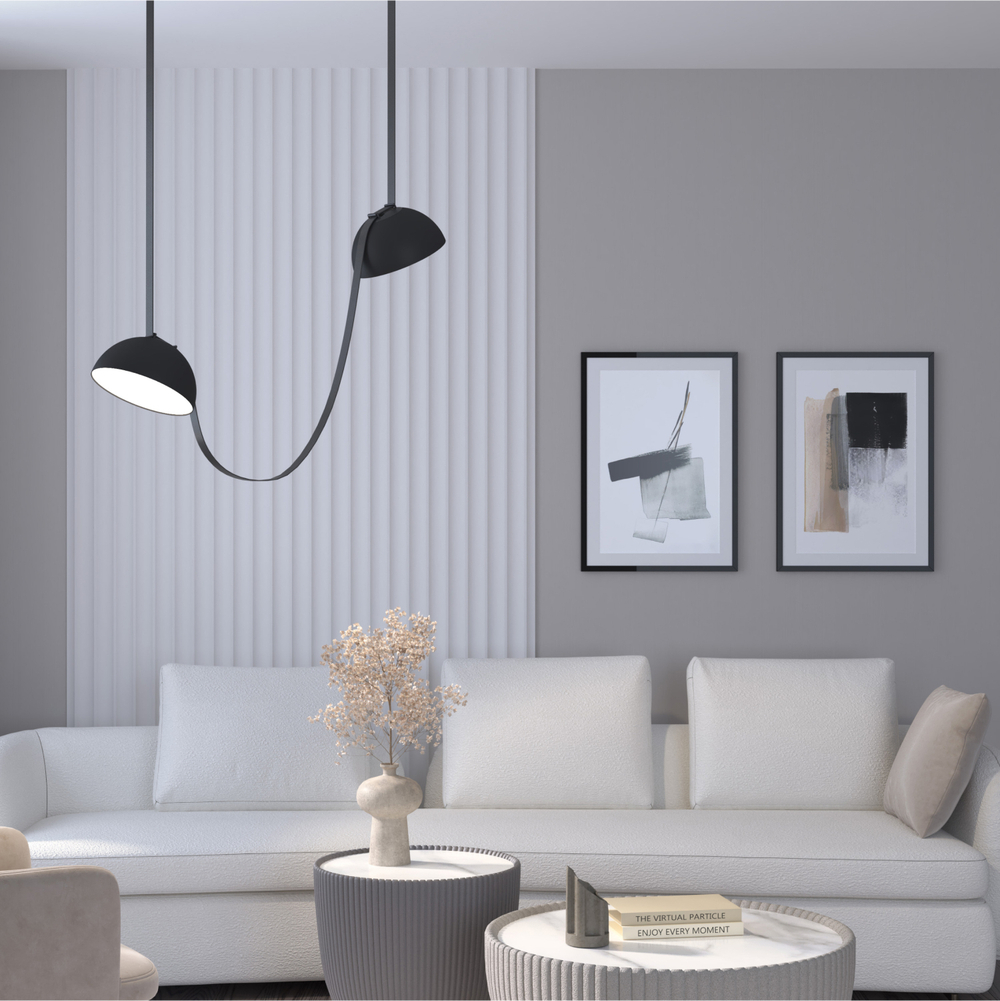 DK5560-BK Cветильник для трека-ремня Belty, серия Flow со светодиодом, D220*H117мм, 48V DC, 24W, RA90, 120°, 4000K, IP20, черный, алюминий
