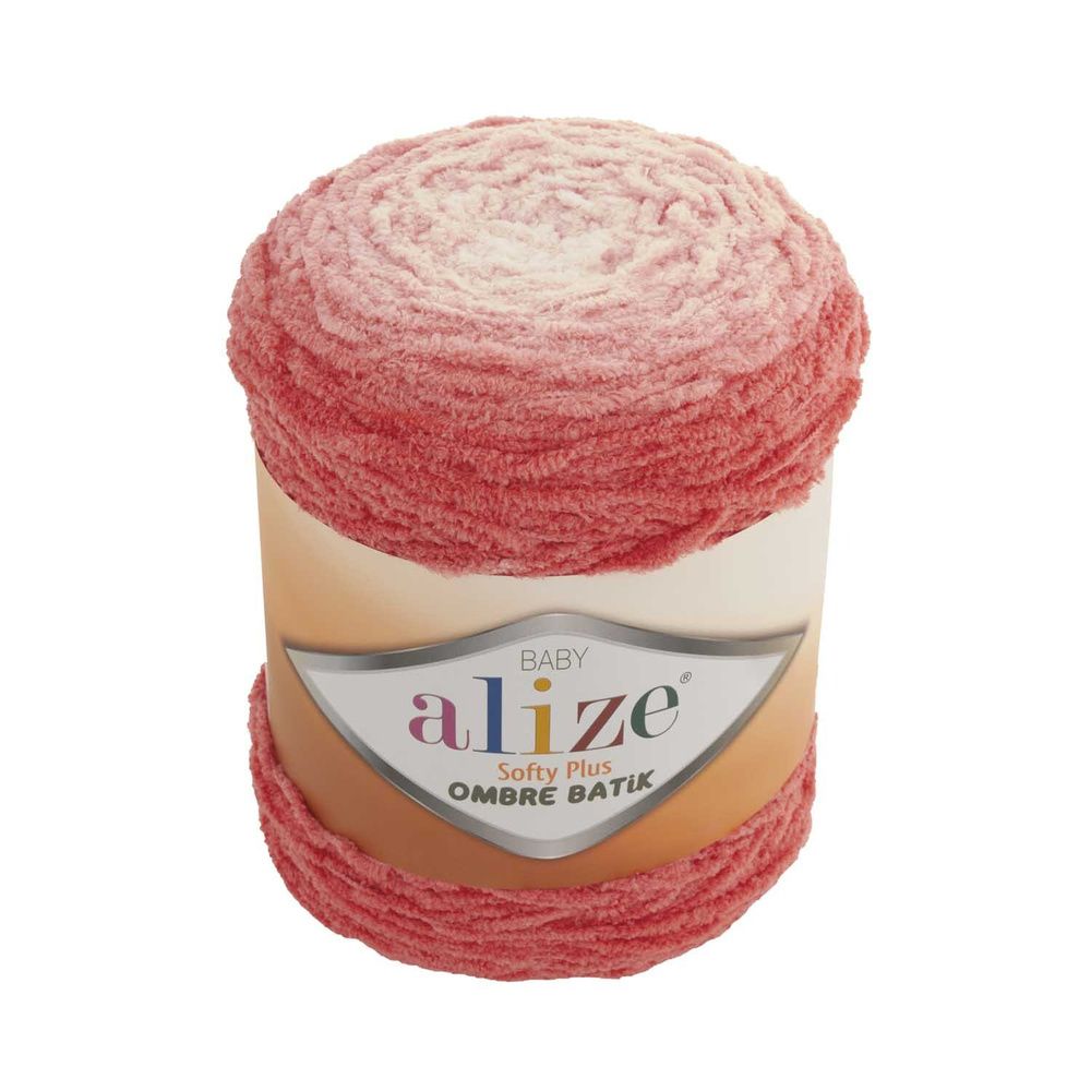 ALIZE &quot;SOFTY PLUS OMBRE BATİK&quot;, 100% микрополиэстер, 500 гр. 600 м, Красный