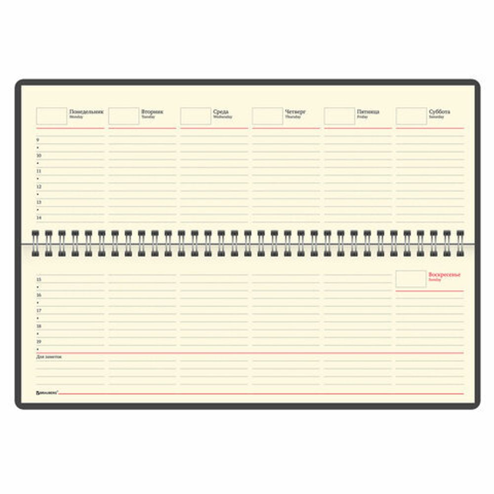 Планинг настольный недатированный (305x140 мм) BRAUBERG "Status", под кожу, 60 л., темно-синий, 113373