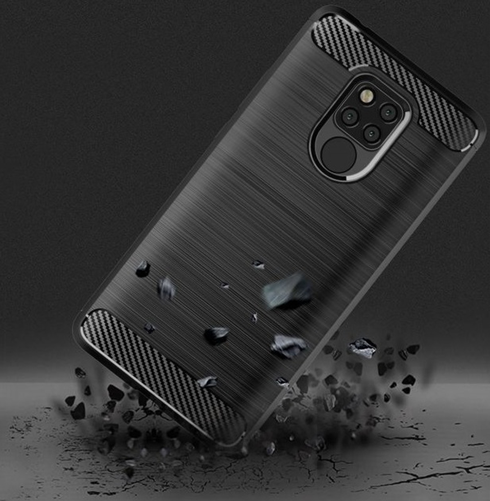Чехол для Huawei Mate 20X цвет Black (черный), серия Carbon от Caseport