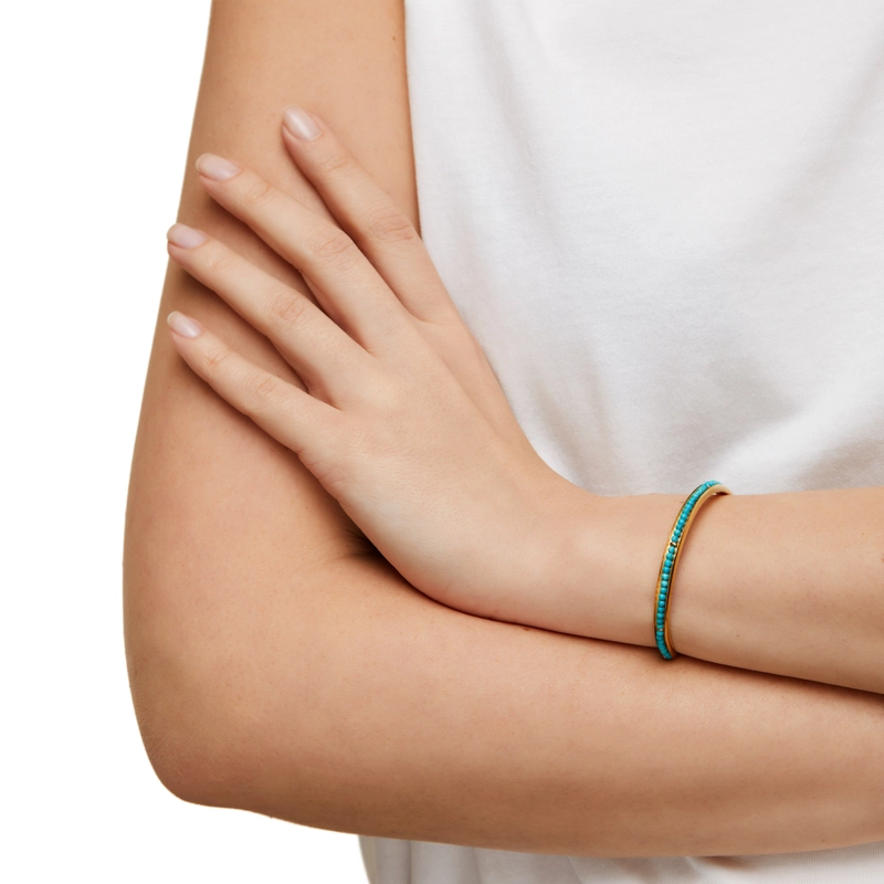 Браслет-кафф Луна – Бирюза