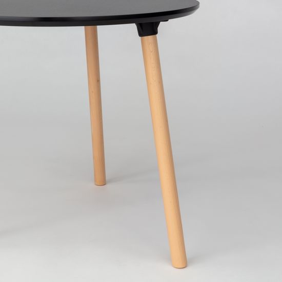 Обеденный стол Copine 80 см меламин черный | Купить в StoreForHome.ru