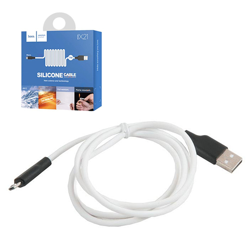 Кабель microUSB SAMSUNG 1м 3A X-21-V8 силиконовый красный термостойкий HOCO