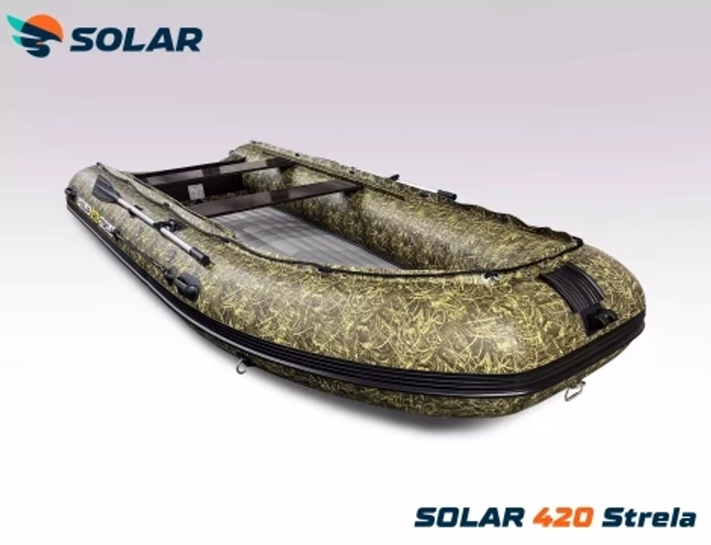 Лодка надувная моторная solar-420 strela jet tunnel