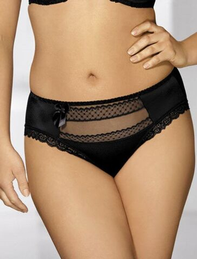 Трусики-слипы с сетчатой вставкой по центру (Размер: L) (Цвет: белый)