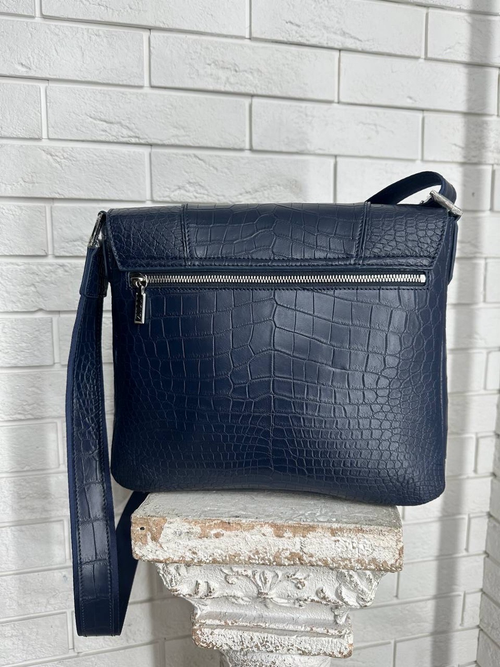 Мессенджер-Сумка через плечо Zilli из кожи крокодила