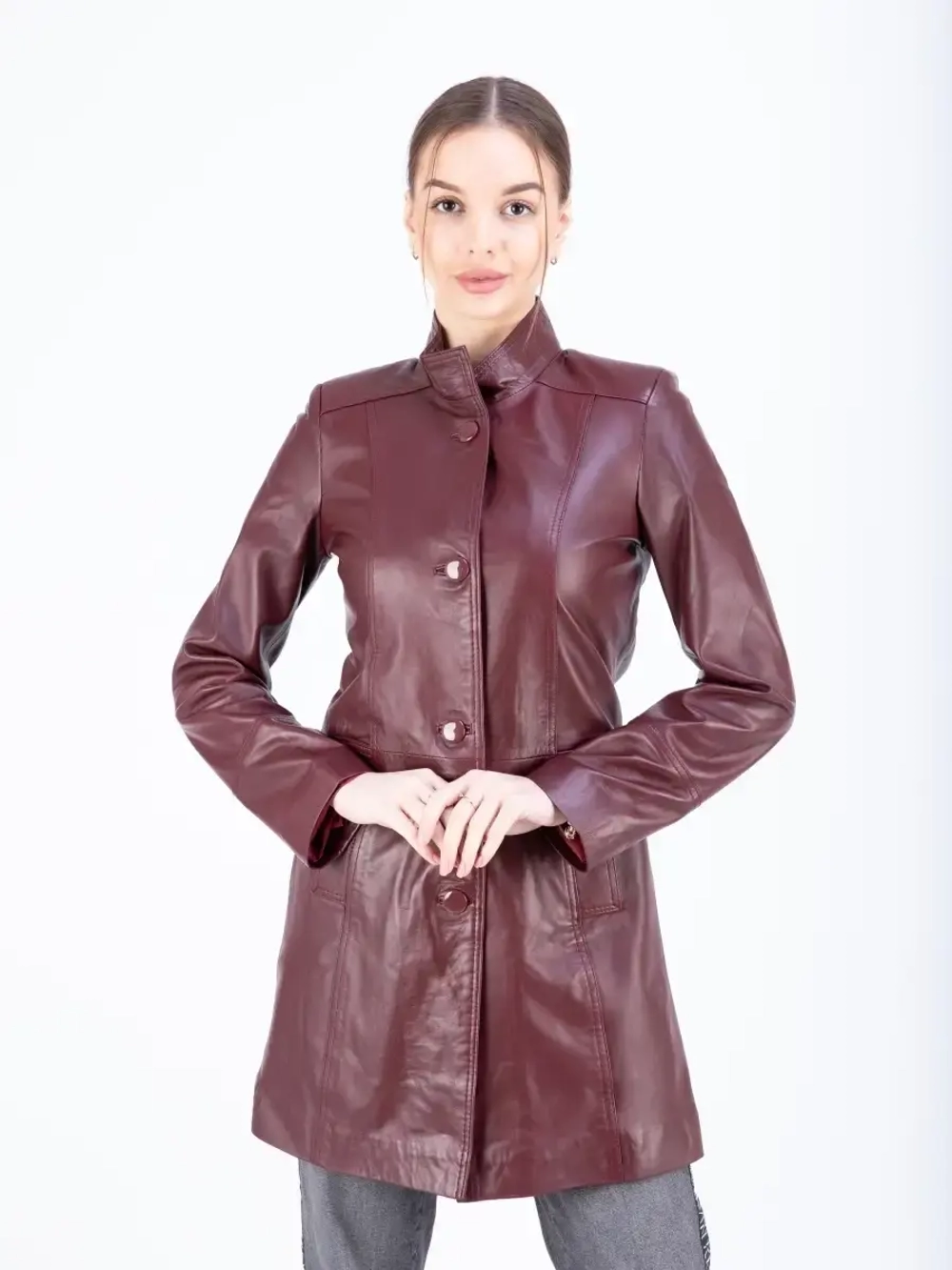 Плащ женский кожаный натуральный Турция