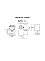 Вентилятор радиальный BURAN 200 220V Пр0 4полюс ERA PRO