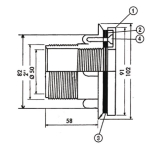 Форсунка пылесосная Hayward 3331LG, лайнер, 2”/50 mm