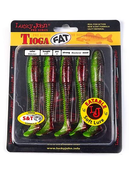 Виброхвосты съедобные LJ Pro Series TIOGA FAT 3.9in (10 см), цв. T44, 5 шт.