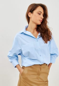 Рубашка с декоративным карманом