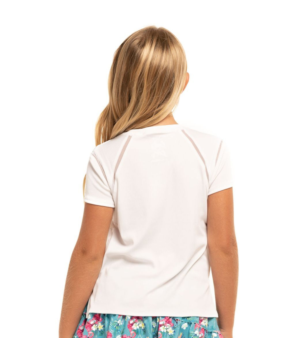 Футболка для девочки теннисная Lucky in Love Novelty On Vacay - разноцветный