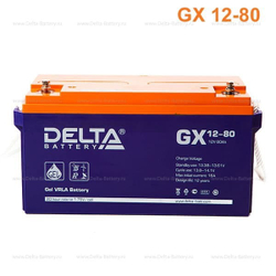 Аккумуляторная батарея Delta GX 12-80 (12V / 80Ah)