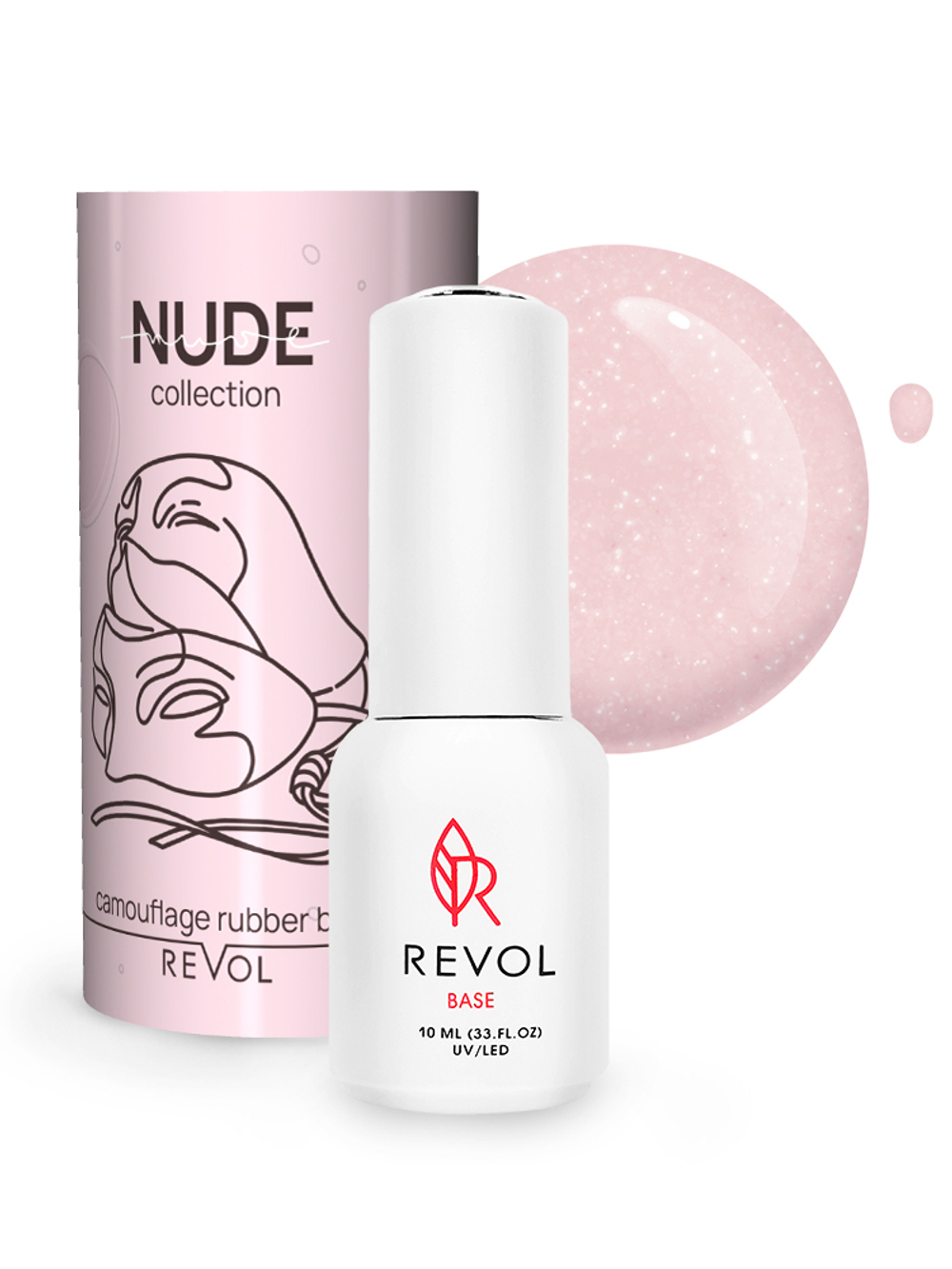 REVOL Rubber Base Nude №8 Fake it, 10мл