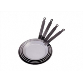 Сковорода для блинов d=22 см. белая сталь Carbone Steel (индукция) De Buyer (30700)