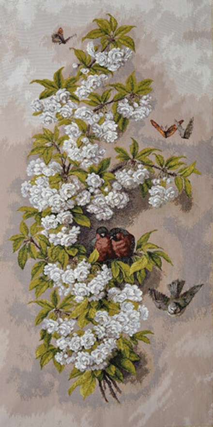 Гобеленовая картина "D. ВЛЮБЛЕННЫЕ ПТИЧКИ" в багетной раме, Россия.