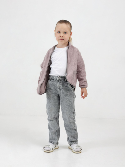 Жакет для девочки, модель №1, рост 128 см, пудровый