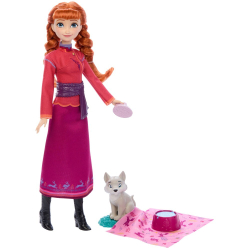 Disney Frozen - Принцесса Анна с волком Айсбергом кукла + аксессуары JFG17