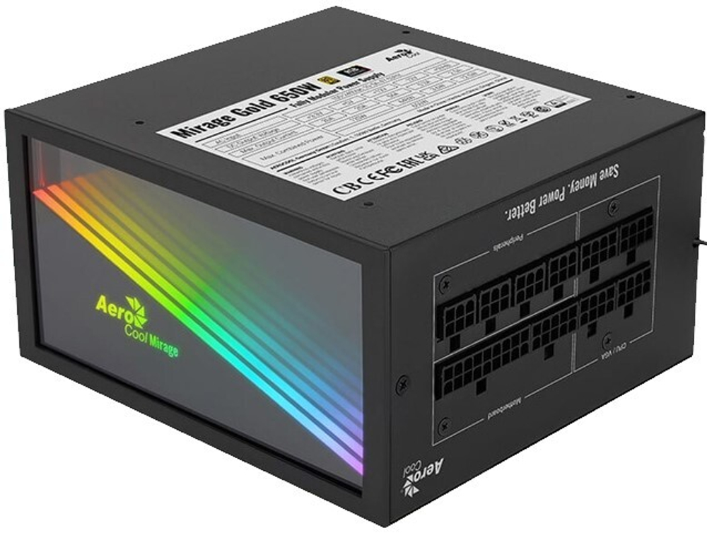Блок питания ATX AeroCool Mirage Gold 650W