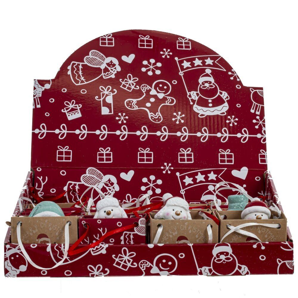 GAEM Фигурка декоративная "Снеговик" / "Пингвин" (блок 24шт), L3,5 W3 H6,5 см, 6в.