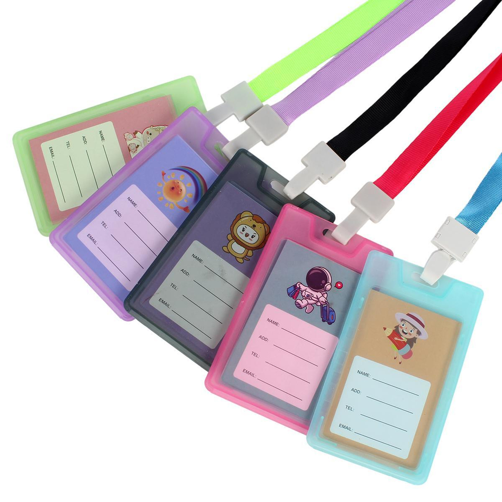 Бейдж пластиковый корпус со шнурком , прозрачный тонированный, С-40151